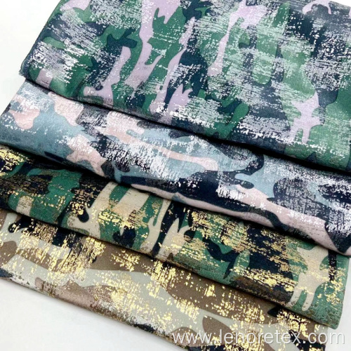 Polyester Stretch Knit Velvet Foiled Digital Print Fabric